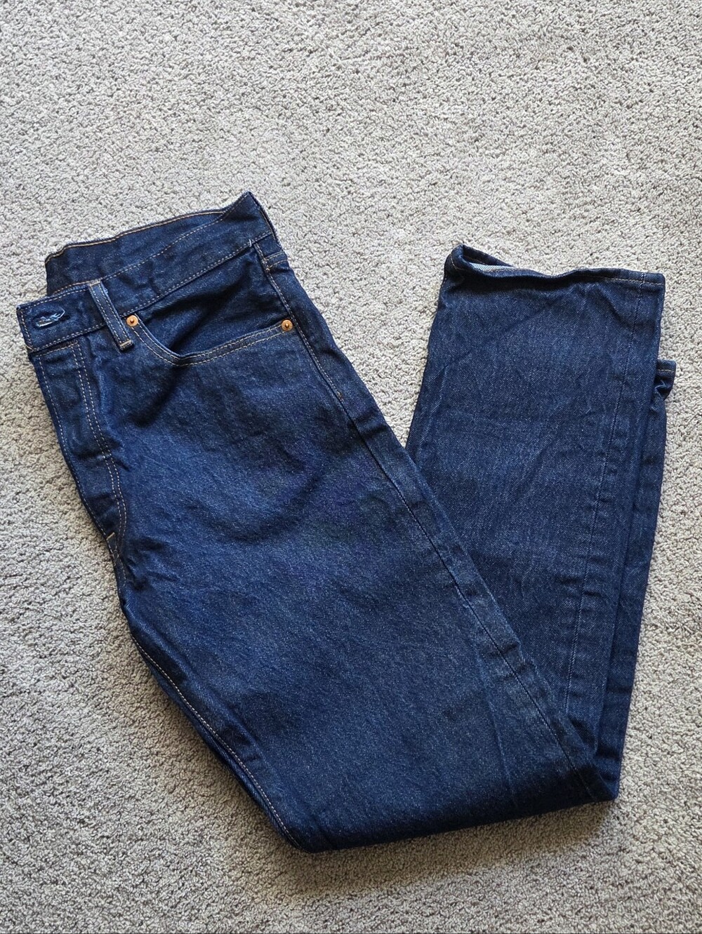 Levi's 501 Original Fit Jeans, Size 34x33 Dark Wash Denim Classic Americana Work